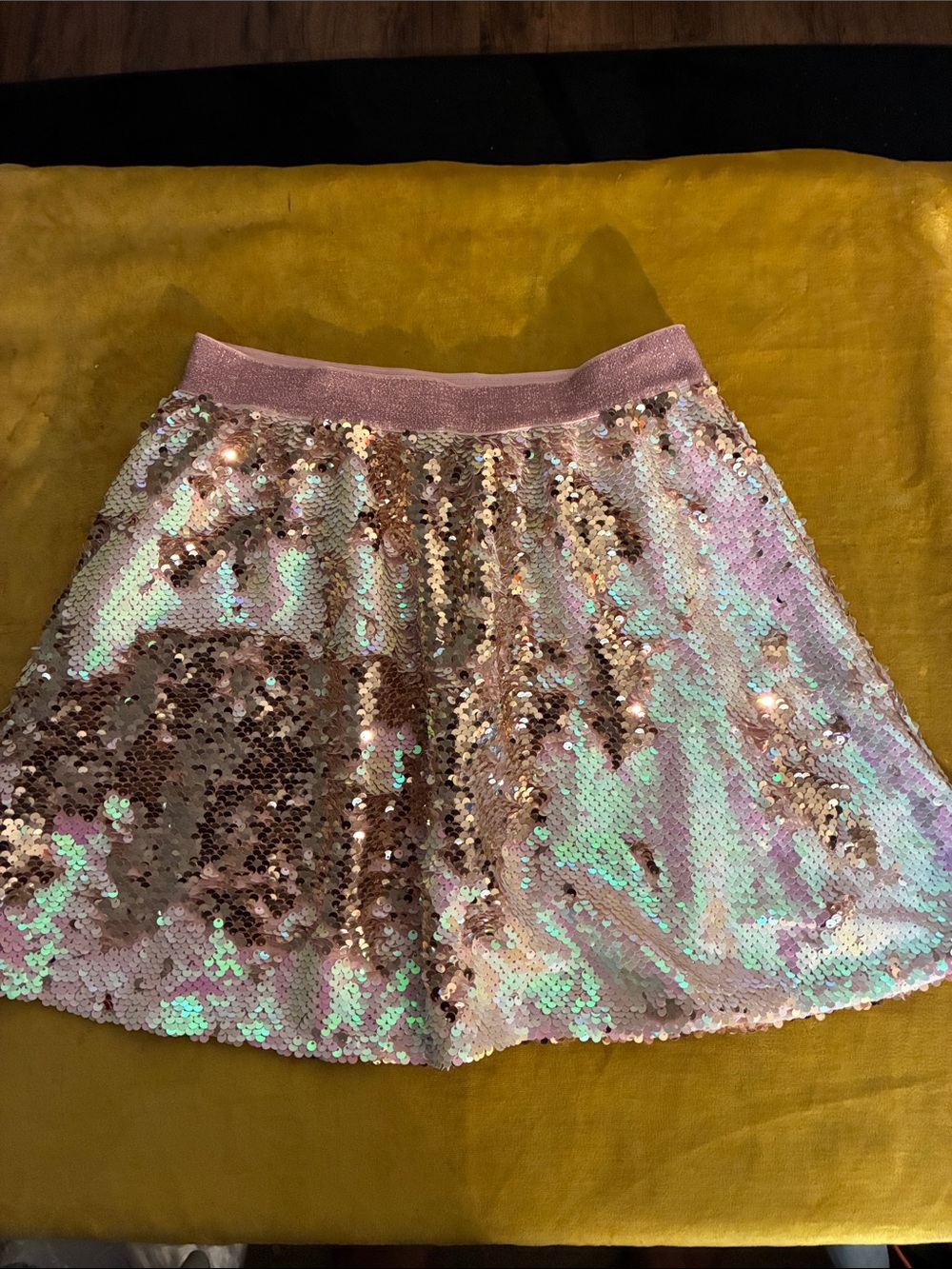 Pink Sequin Skirt